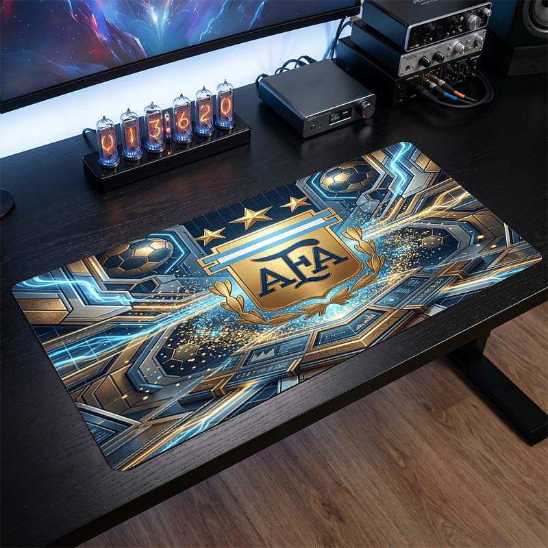 Tappetino Mouse Scudo Calcio Argentina, Tappetino da Scrivania Esteso Antiscivolo in Gomma per Gaming Ufficio Laptop Regalo per Fan