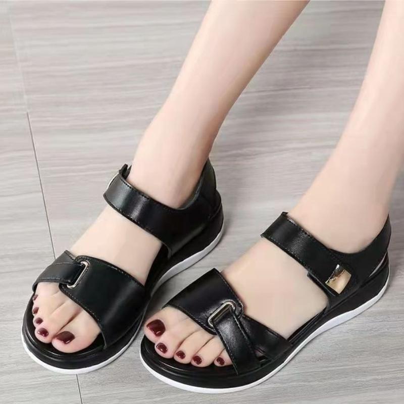 Sandalen für Damen Plateau Keilabsatz Offene Zehen Riemchen hinten Pantoletten Sommer Stadtspaziergang Strandurlaub Freizeit-Sandalen Sandalias Mujer 2025