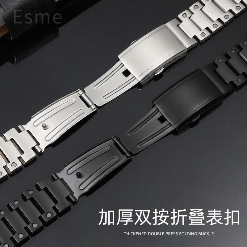 For Casio EFB-680/ECB-10YD Watchband Steel Bracelet Convex Interface Stainless Steel Watch Strap Men's Watch Accessories 14x26mm
