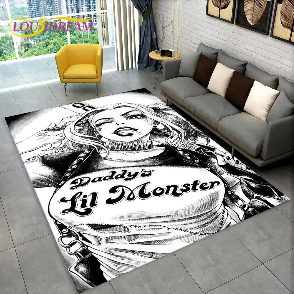 Joker Girl Cartoon Area Rug,Carpet Rug for Home Living Room Bedroom Sofa Playroom Kitchen Doormat Decor,Child Non-slip Floor Mat