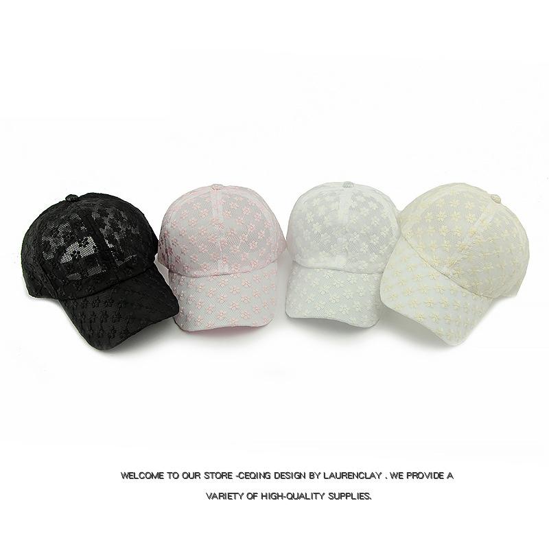 Women's Small Floral Baseball Cap Outdoor Sun Hat