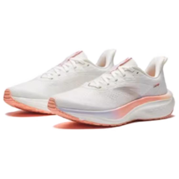 

New Anta Mach 5 SE Abrasion Resistant Moisture Wicking Low Top Casual Running Shoes Women s White Pink Purple 122525582-2 35.5