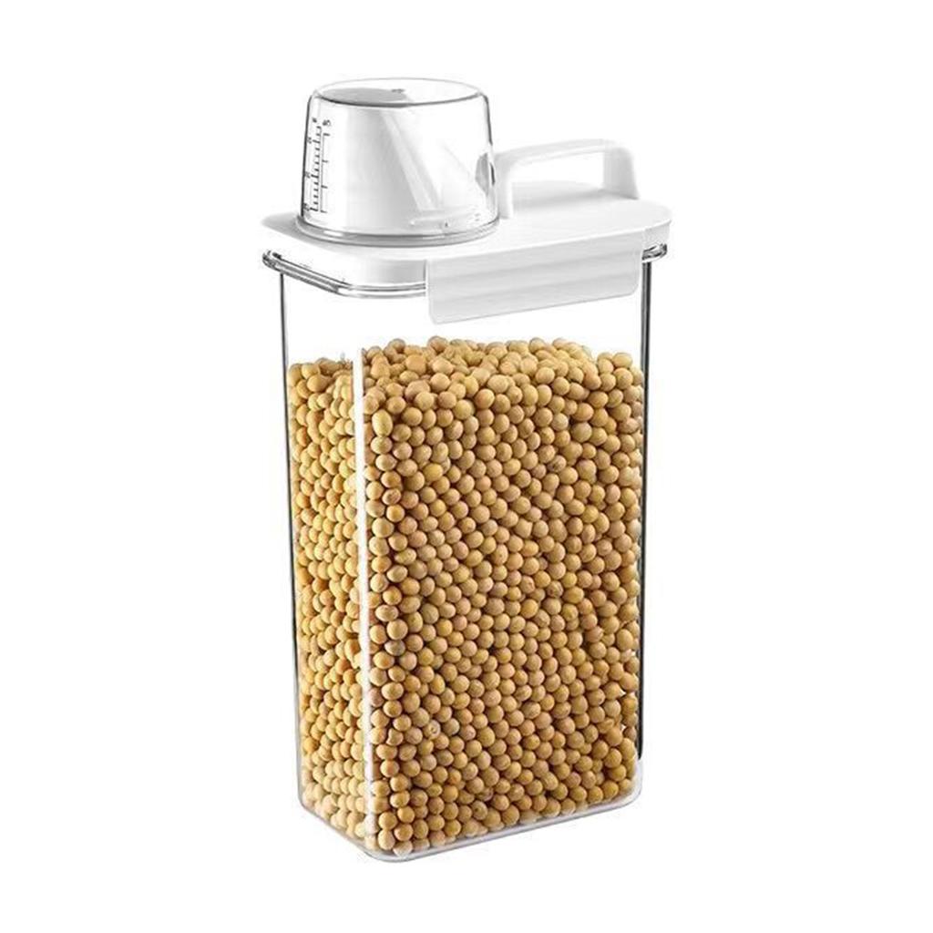 Transparent Measuring Cup Grain Sealed Storage Jar Multipurpose Large Capacity Bottles For Cereal Mung Beans
