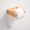 Toilet Paper Holder Bamboo Mounted Waterproof Wall-Mounted No Drill Shelf Toilet Storage Bathroom Organizer Bathroom