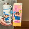Crayon Small New Large Capacity High Appearance Level Stainless Steel Thermos Cup Cartoon Water Cup Cute Student Portable Accompanying Cup