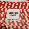 HERMES Authentic domestic product: RE EDITION1973 5H0399DQ Wool Silk H-pattern Belted Tuck Flare skirt 36 Red x whiteUsed