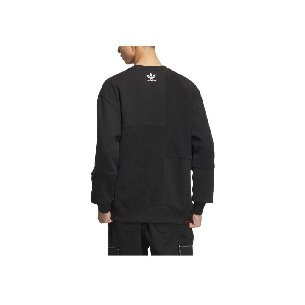Adidas Originals Trefoil Miffy Logo Long-Sleeve Crew Neck Sweatshirt Men Tops Black HY7294