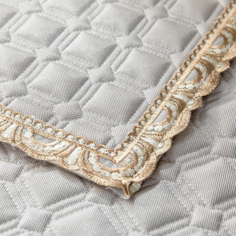 1pcs Four Season Universal Anti Slip Sofa Cushion European Style Embroidered Lace Skirt Edge Dust Pad Home Decorat Armrest Backrest Mats Pillow Cover