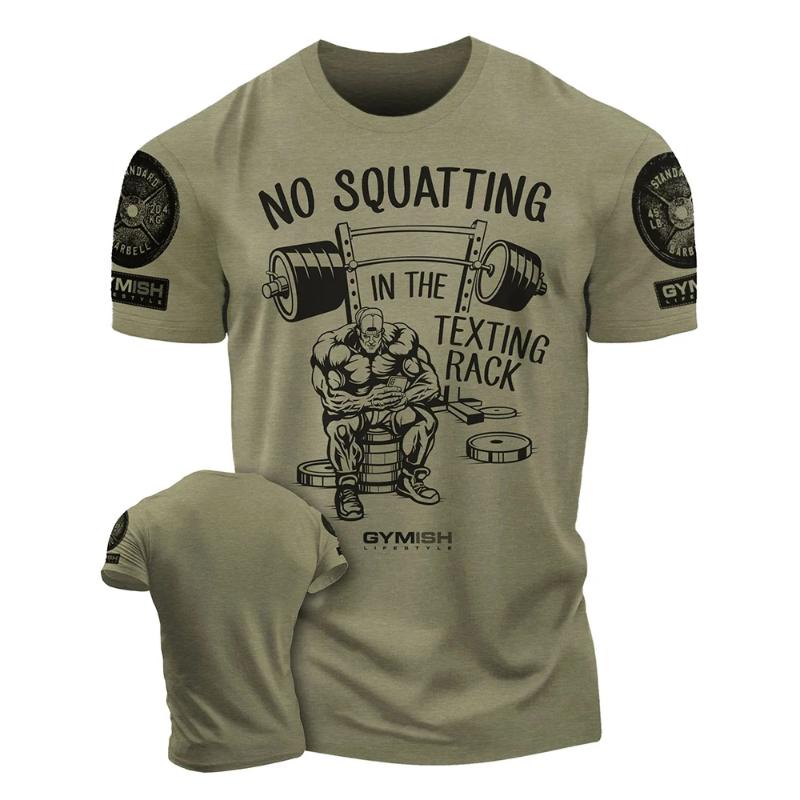 ETST 26 Nieuw heren fitness volledig herstelt spiertraining GYM letterprint comfortabel en ademend ronde hals T-shirt outdoor sport top 2XL