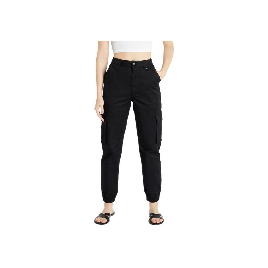 Vans Solid Color Multi Pocket Design Cargo Pants Women Bottoms Black VN0A5JNDBLK