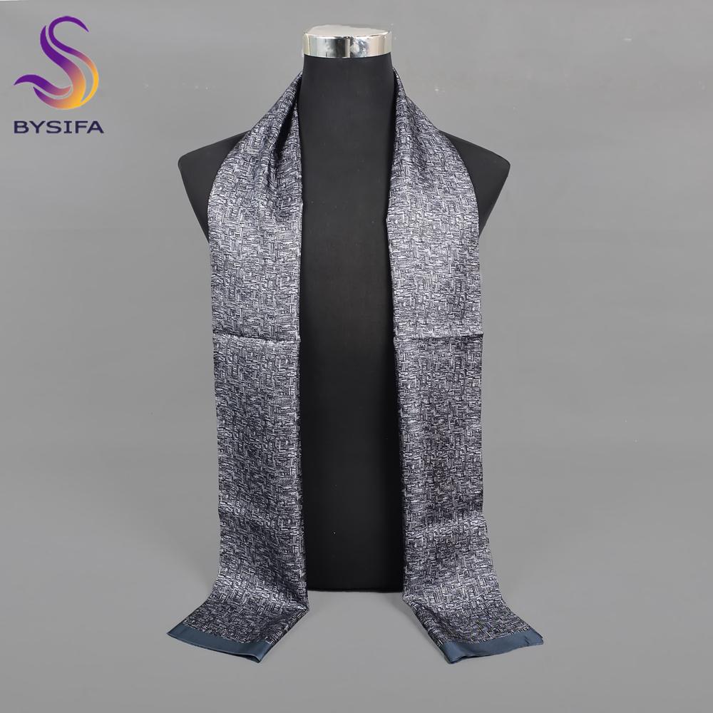 BYSiIFY|light Coffee Plaid Silk Cravat Scarf Men Winter Fashion Business Long Scarves Cravats Male Brand Soft Scarf Tie 160*26cm