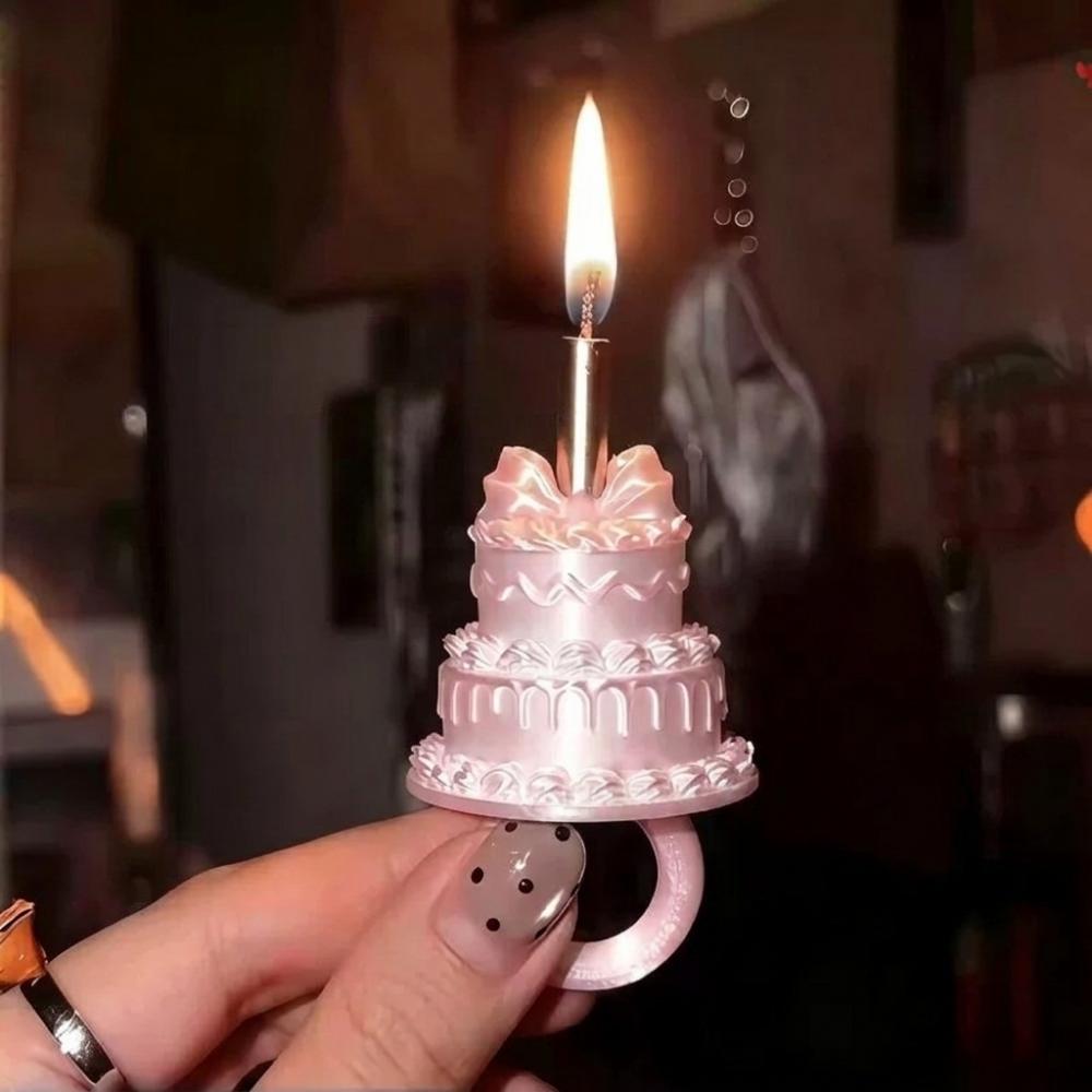 Silk Finish Birthday Cake Ring European Style Mini Cake Candle Ring  Party Decor