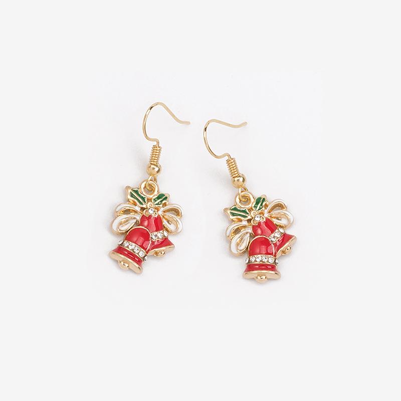 Christmas Earrings, Creative Sweet Drip Bow Bell Earrings Earrings