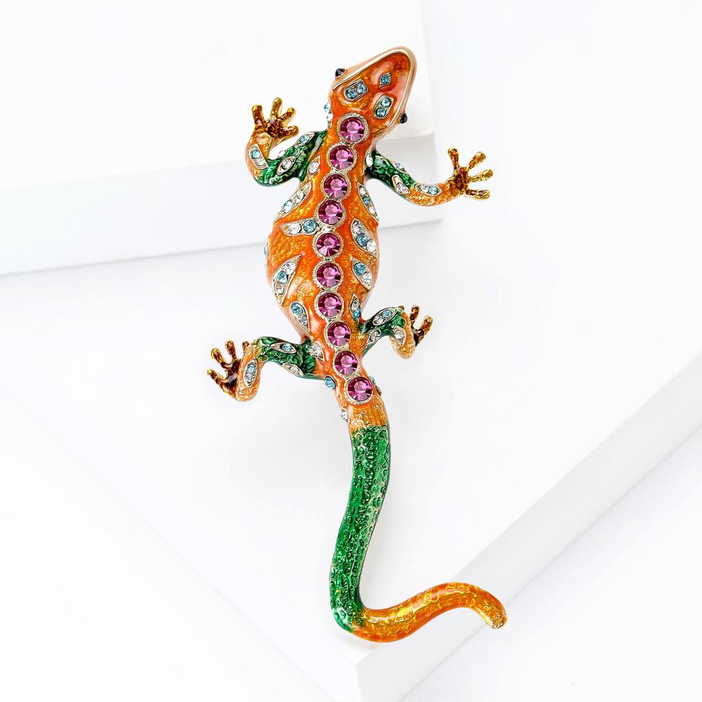 Klassieke Strass Kameleon Hagedis Broches voor Vrouwen Emaille Dierlijke Pin Sleutelhanger Feest Nieuwe Cadeaus Sieraden Decoratie Accessoires
