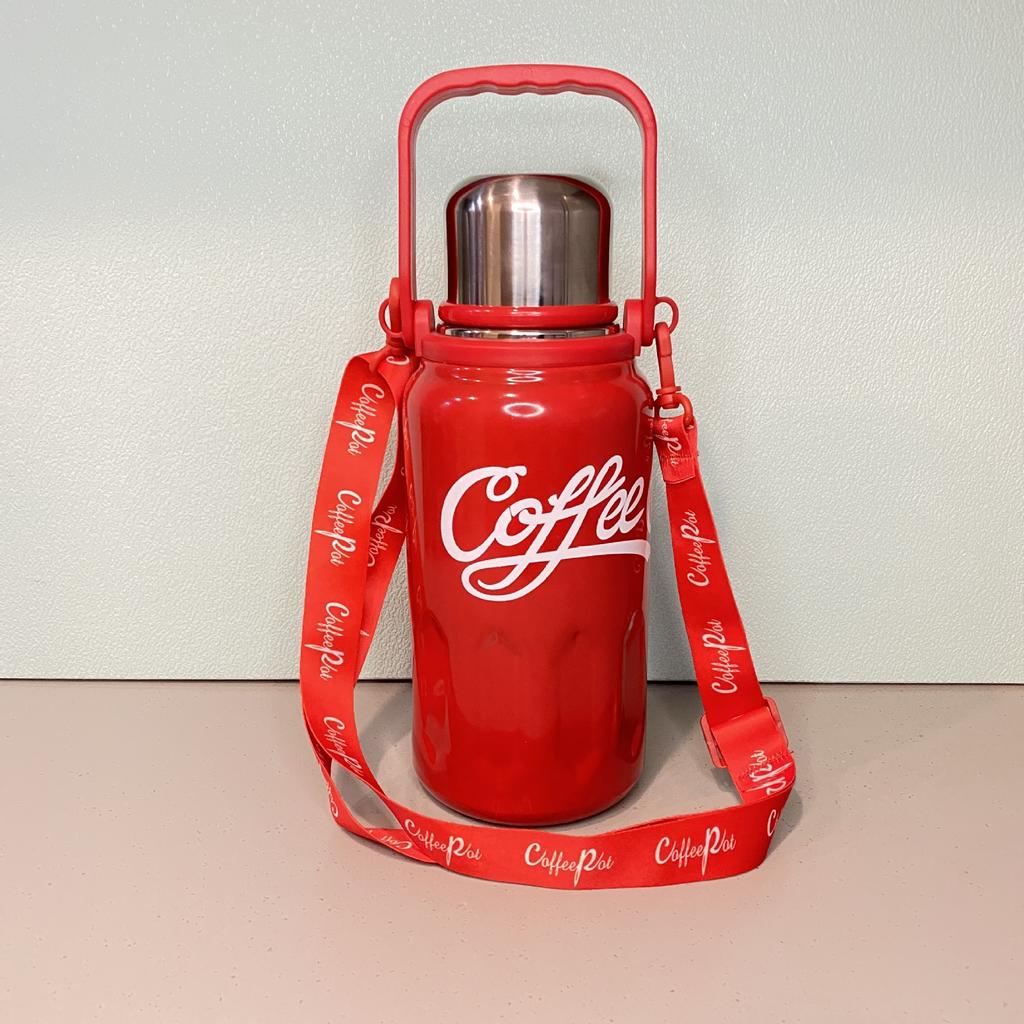 Large Capacity Coca-Cola Thermos Cup 111 Stainless Steel Kettle High Value Men's and Women's Outdoor Portable Sports Water Cup