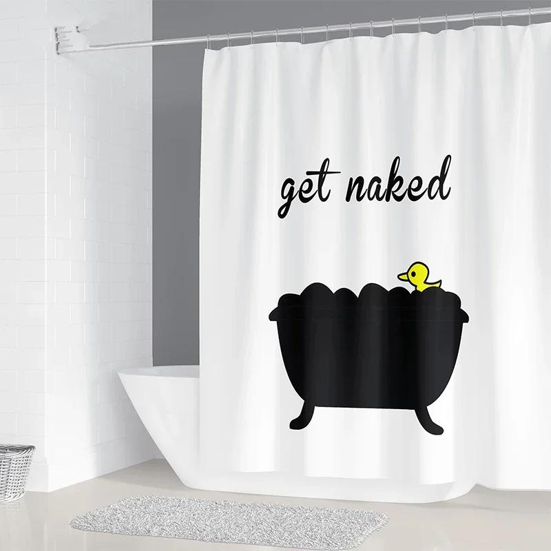 Prosty Geometryczny Nordycki Żyrandol Drukowany Zasłona Prysznicowa do Łazienki Poliestrowa Wodoodporna Dekoracja Domu Zasłona z 12 Haczykami