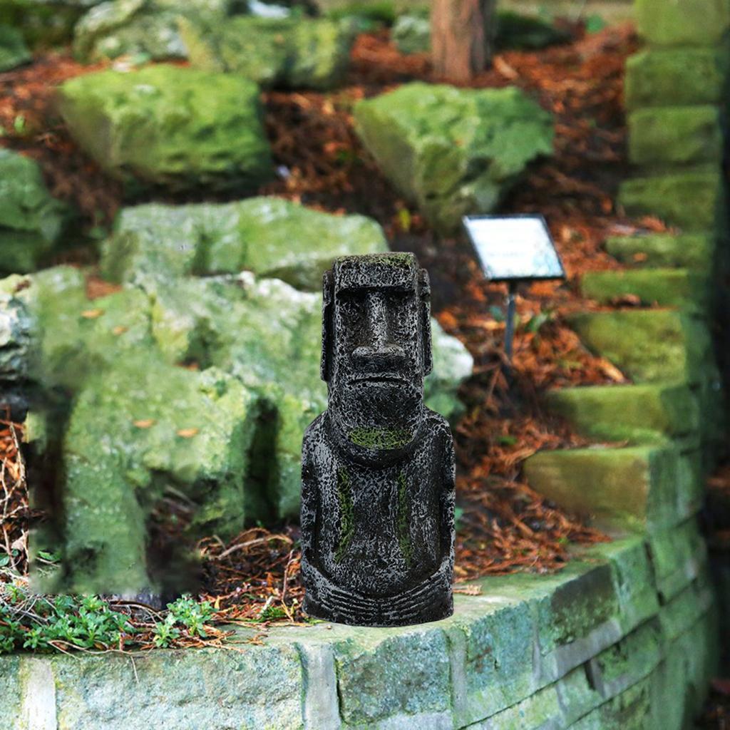 

Аквариум, украшение статуй острова Пасхи, аквариум с орнаментом Моаи, журнал для ящика для рептилий, 7.5x5.5x17.5cm