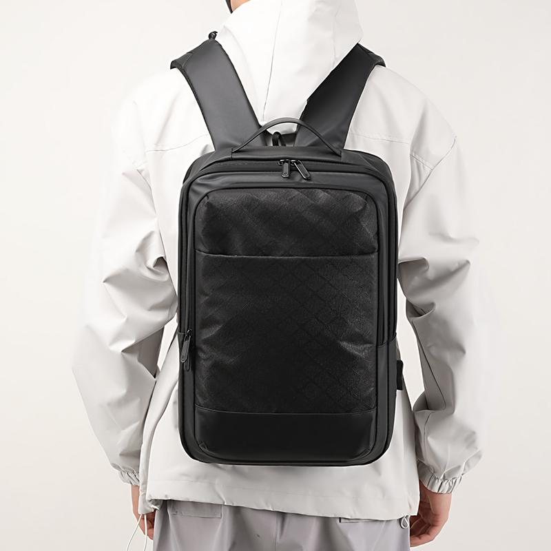 Large capacity business backpack,men's stylish student backpack, multifunctional laptop storage backpack,With USB port.