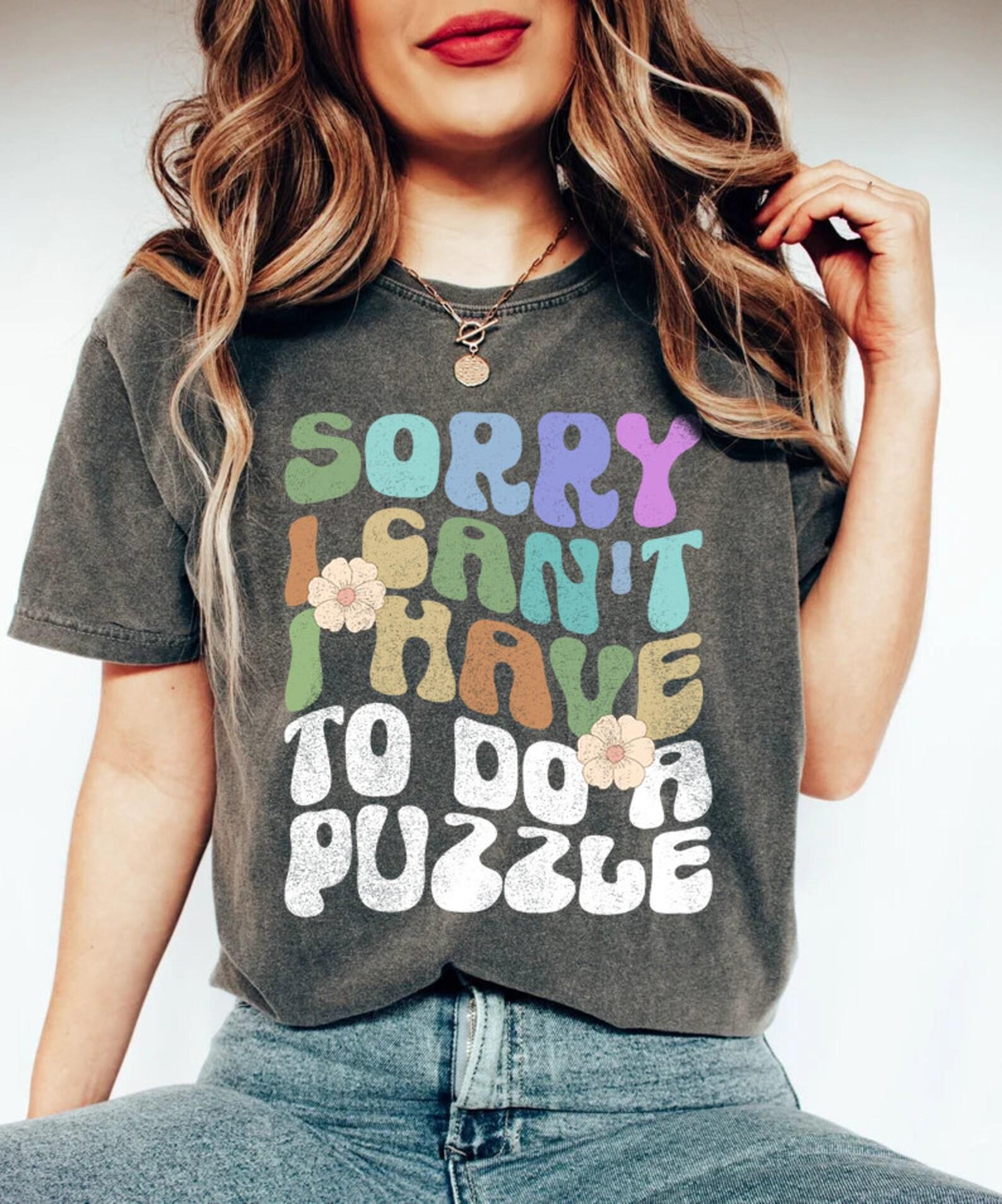 Puzzle Lover Shirt Puzzle Lover Gift Puzzle T-Shirt Puzzle Lover Puzzle Piece Shirt Retro Groovy Puzzle Player Shirt S