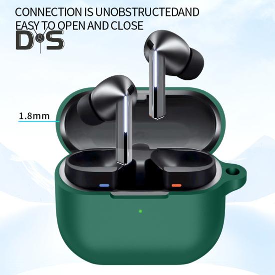 Jednobarevné ochranné pouzdro na sluchátka odolné proti nárazu odolné proti nárazu 360stupňová ochrana silikonové nabíjecí pouzdro pro SamsungGalaxy Buds 3/3pro