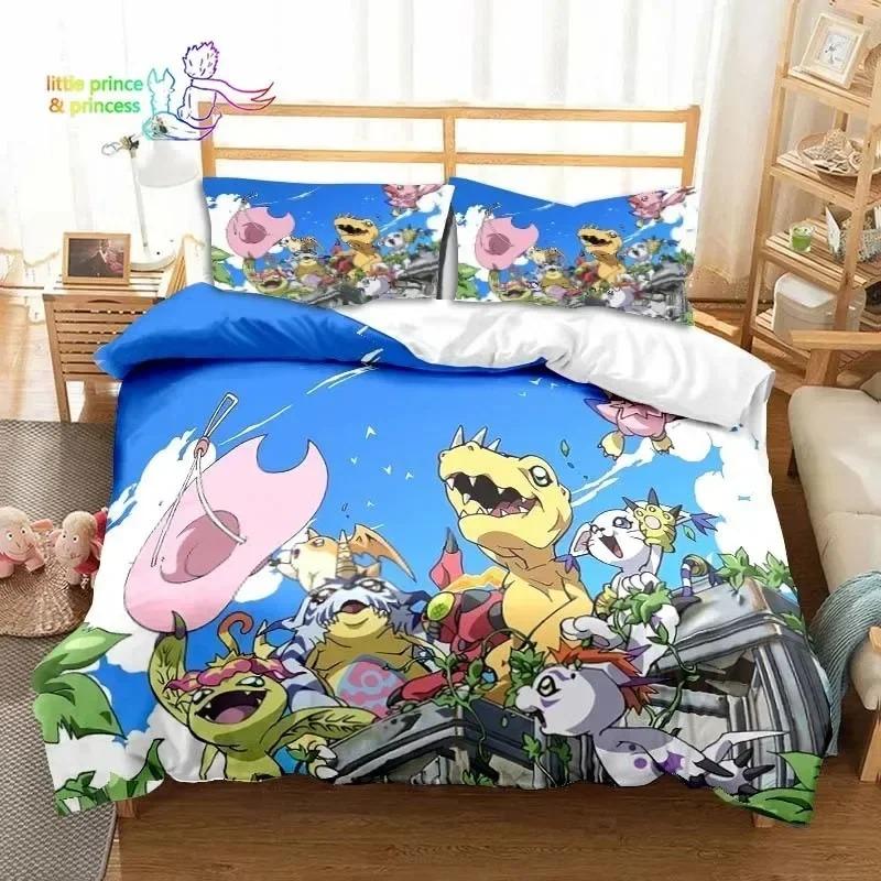 Digimon Anime Bed Linen Collection Single Size Size Single Size Full Queen Size King Size Size Bed Collection Adult Kid Bedroom Adventure Monster