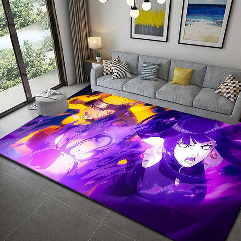 Naruto Ninja Power Scene Area Rug Durable Non-Slip Carpet for Game Room Home