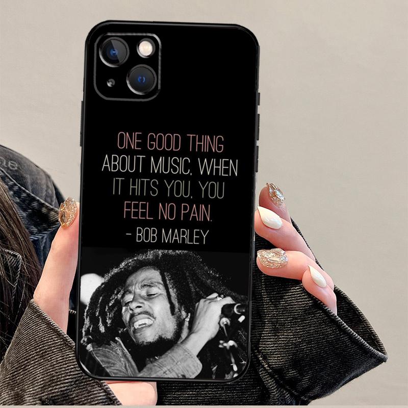 

Bob Marley Quotes Rasta Reggae Case For iPhone 15 16 14 13 12 11 Pro Max Mini Plus X XR XS Max Cover Shell iPhone 14