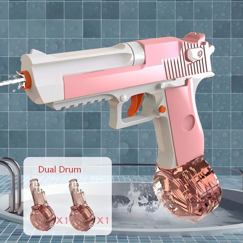 Kids Press Continuous Firing Water Gun, Linkage Rehearsal Summer Beach Water Play Game, Outdoor Fun Toy for Children Boys Girls