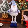 Long Leg Christmas Plush Doll Standing Santa Snowman Reindeer Figure with Stretchable Leg for Holiday Winter Home Decoration