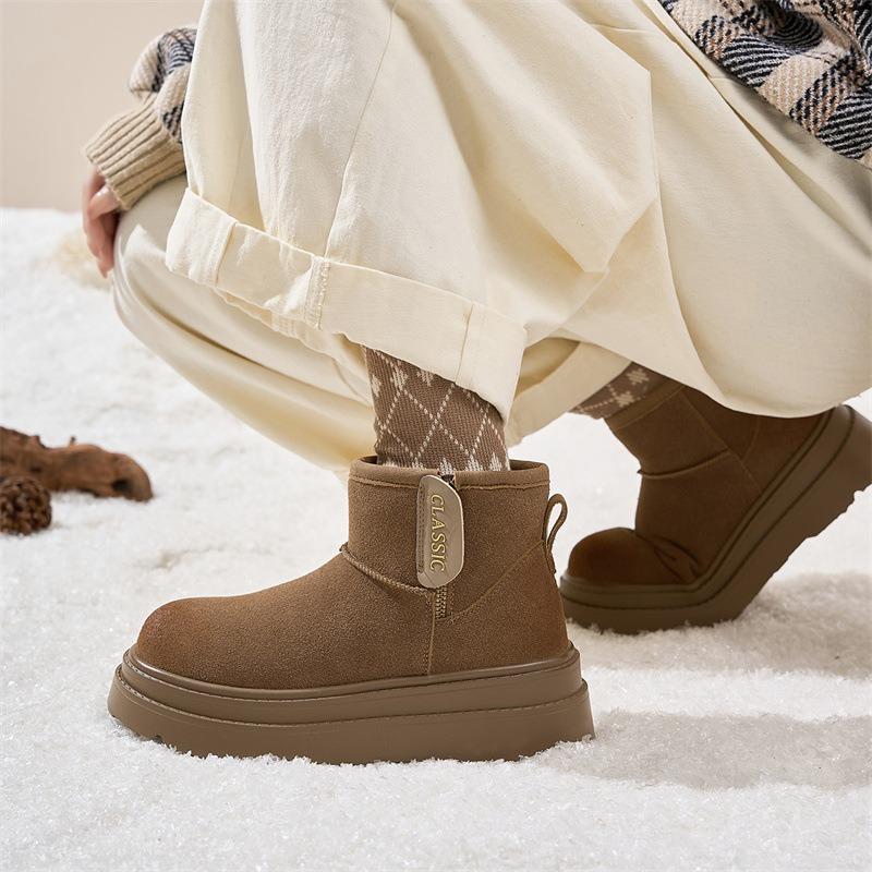 ZHR is velvet and thickened snow boots for women, warm and waterproof thick-soled cotton shoes for winter women's shoes.