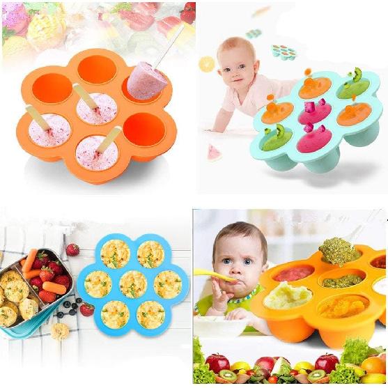 2 Pack Silicone Egg Bites Mold for Instant Pot Accessories - Fits Instant Pot 5,6,8 qt Pressure Cooker Baby Food Freezer Tray with Lid Reusable