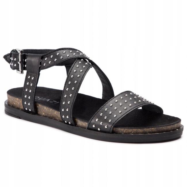 Sandali Neri in Pelle da Donna Quazi 36 3U5G5*