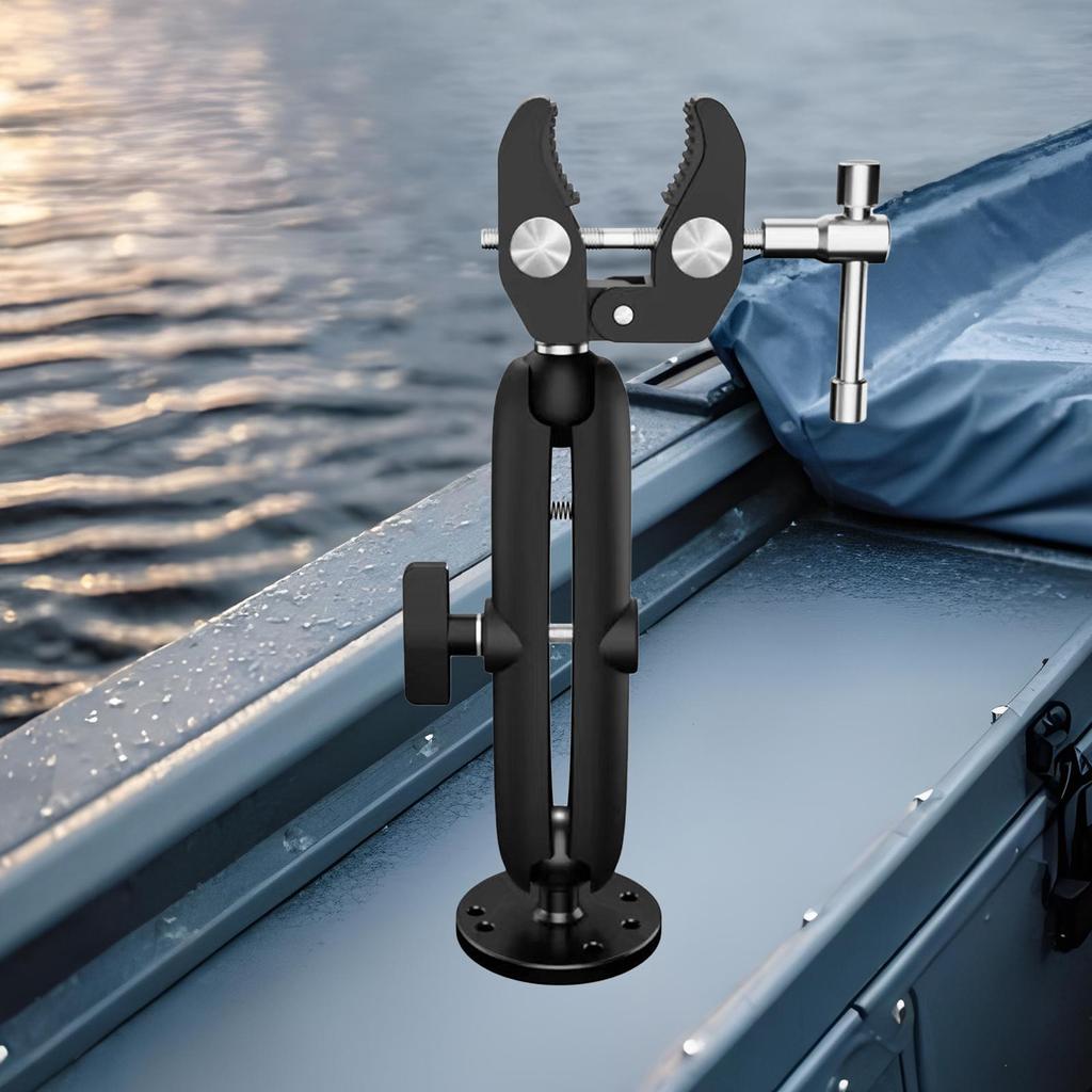 Trolling Motor Stabilizer Mount Aluminum Alloy Trolling Motor Quick Release Mount 360 Degree Adjustable Heavy Duty Shaft Support