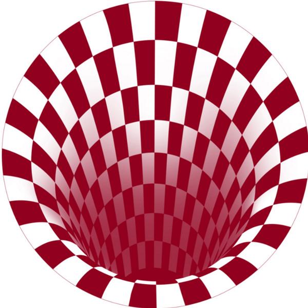 Stereo Vision Carpet Round Black White Living Room Mat 3D Illusion Vision 3D Carpet Home Decor Carpet