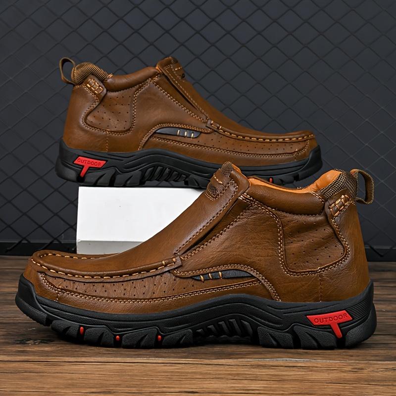 Men's Mid-Top Casual Hiking Boots - Slip-Resistant, Comfortable & Versatile for All Seasons, Men's Boots, Warm, Anti Slip, Hiking