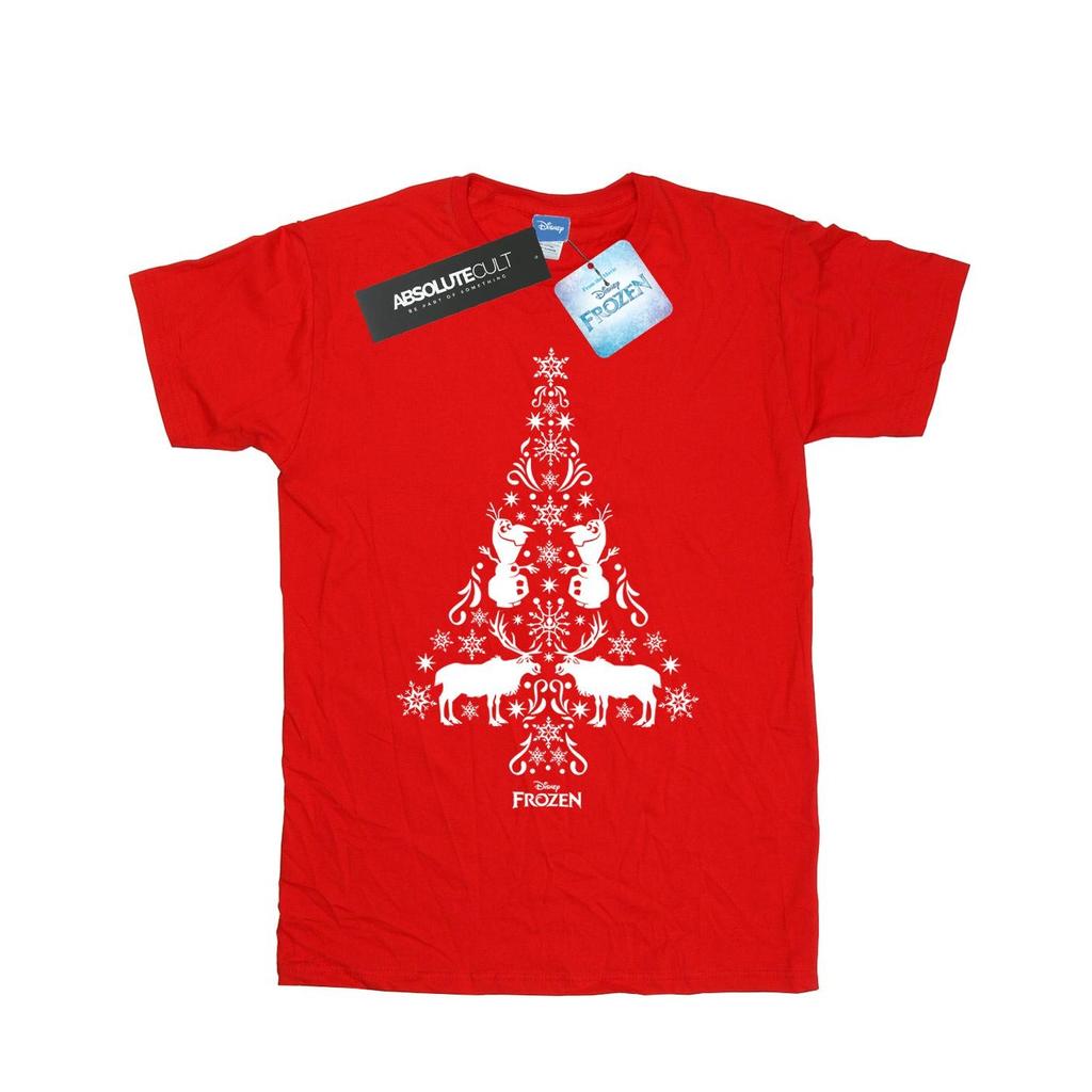Disney Mens Frozen Christmas Tree T-Shirt