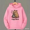 2er-Set Mädchen Kapybara Hoodie Jogginghose 3-12J Kinder Gemütliches Outfit Kapybara Spielkleidung Jungen Alltags-Sport Passendes Outfit