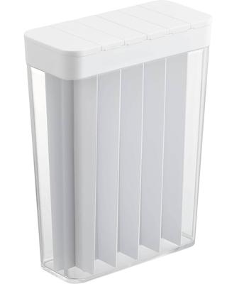 Yamazaki Jitsugyo 3822 1 Cup Sorting Refrigerator Rice Bottle White Approx. W18.5XD8.5XH24.5cm Plate No Measuring Rice Stocker Sliding Type