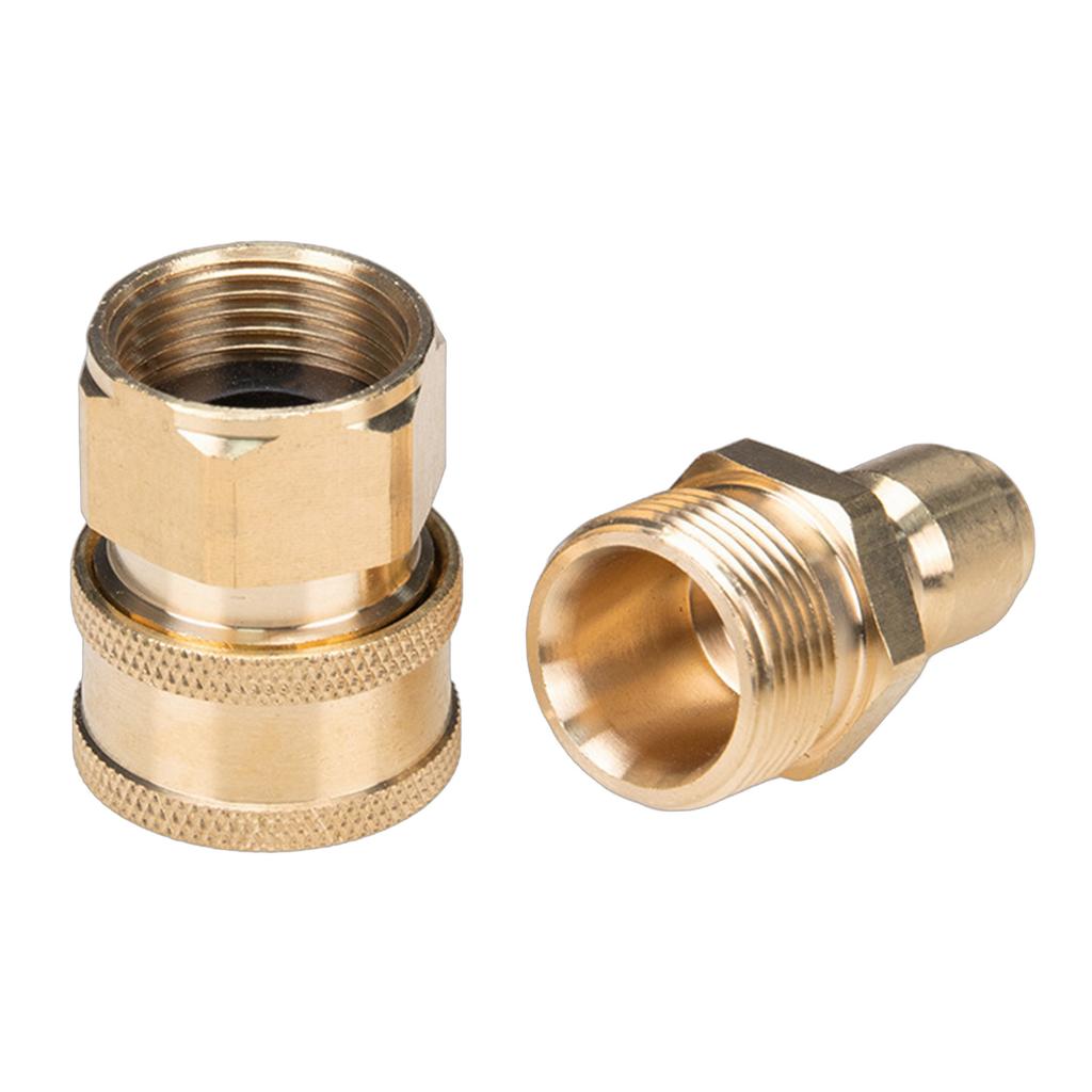 Pack Of 2 Brass Quick Connectors M22 Female & M22 Male Water Hose Quick Connect Set Upgrades for Plumbing Application