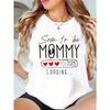 European Size 1pc Women'S "Soon To Be MOMMY 2026" Printed T-Shirt, Crew Neck, Short Sleeve,   Stretch, Knit Fabric, All-Season Sports Style Tee