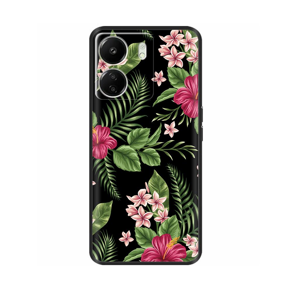 For Xiaomi Poco C65 Case Cute Luxury Painted Back Cover Soft Black Silicone Phone Case For Xiaomi Poco C65 PocoC65 Fundas Bumper