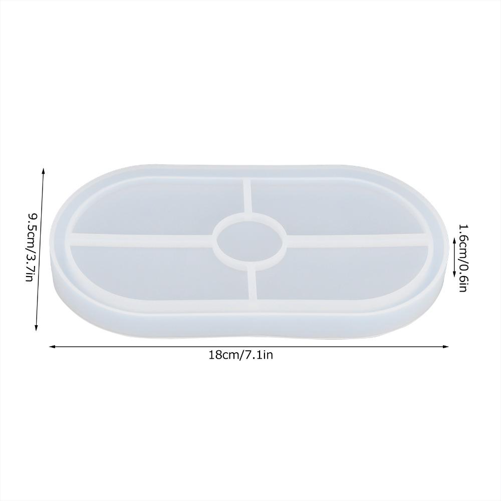 Raised Rim Silicone Tray Mold Oval Shape Epoxy Resin Mold DIY Silicone Mold  Jewelry Display Making