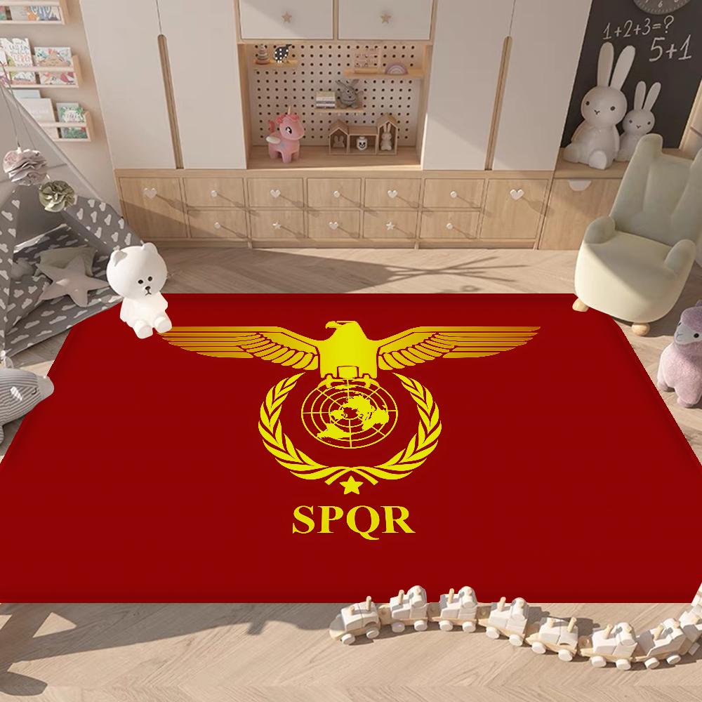 Roman S-SPQR Hallway Carpet Washable Non-Slip Living Room Sofa Chairs Area Mat Kitchen Doormat Area Rug
