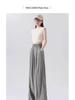 Ice Silk Women's High Waist Wide Leg Summer Pants - Slimming, Drapey, Casual, Cool, Sun-Protective.