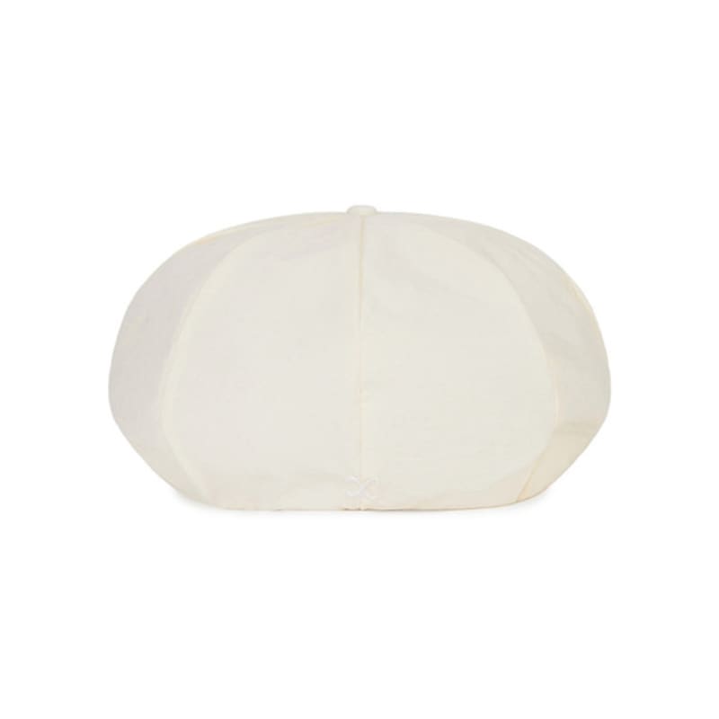 VARZAR VA Curved Logo Easy Fit Newsboy Cap Cream