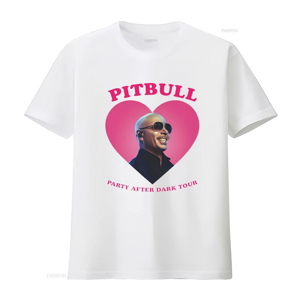 Pitbull Party After Dark Tour Mr Worldwide Maglietta alla moda elegante per i fan vintage lavata versatile abbigliamento da stilista