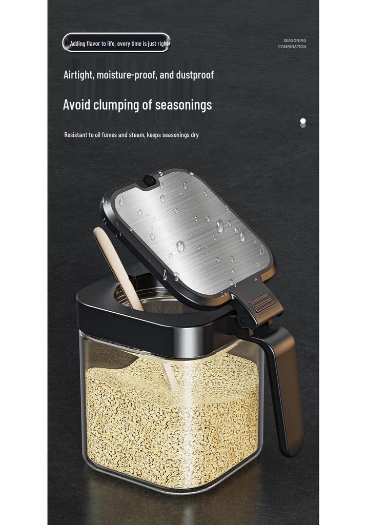 Kitchen Spice Jar Set: Storage Containers for Salt, MSG, and Seasonings
