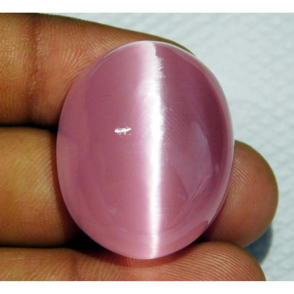 104.75 Ct Natural Chrysoberyl Pink Cats Eye Cabochon Loose Gemstone