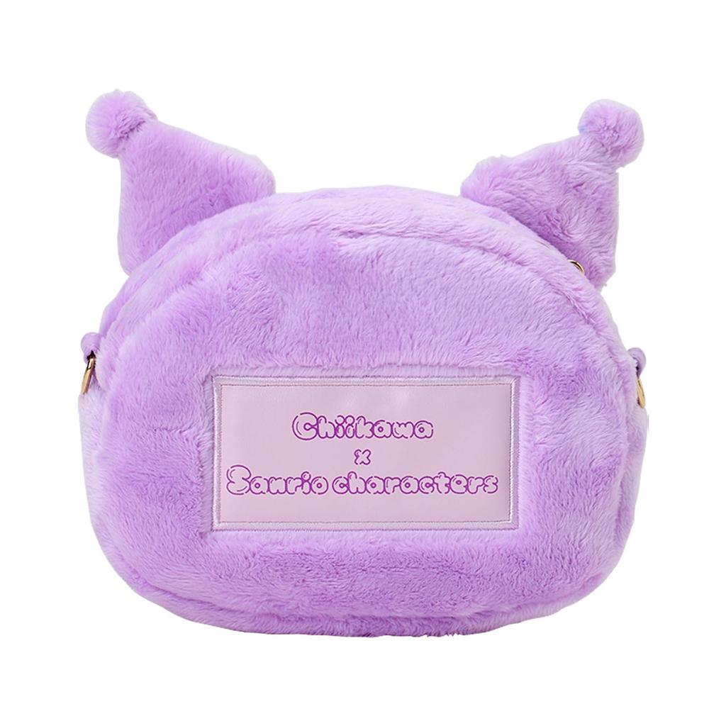 Sanrio Chiikawa Pochette Polyester and PU Ages 3 and 536369 (Flying Squirrel) Kuromi, Leather, Up,