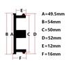 4 pezzi/set 54mm coprimozzo per cerchi auto coprimozzo coprimozzo in plastica ABS argento nero coprimozzo antipolvere accessori per auto
